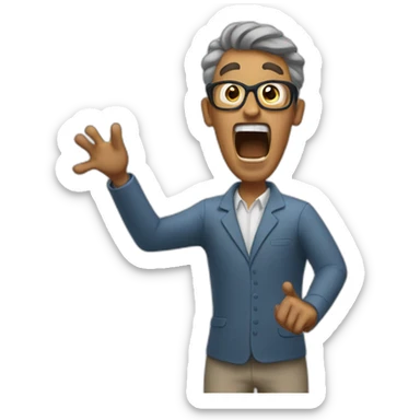 yelling music teacher sticker