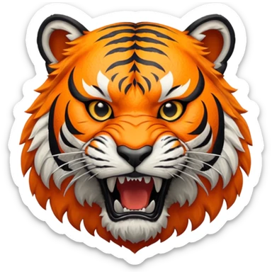 Harrisburg High School Tiger Logo with H sticker