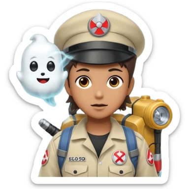 Create me a Ghost Buster in Solo leveling anime style sticker