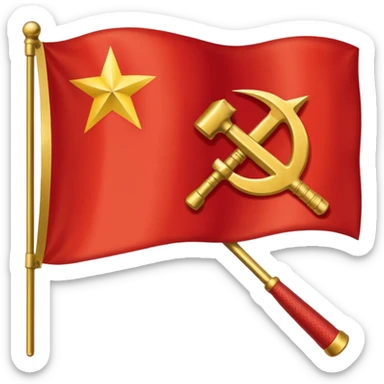 A flag emoji of the Soviet Union.  sticker