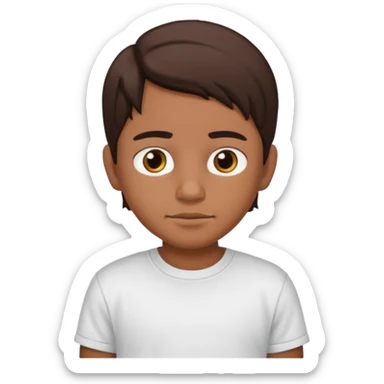 Mexican boy with middle part sticker