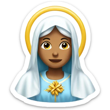 Virgin Mary with bows sticker