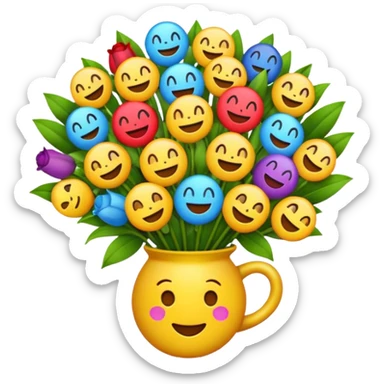 Make me an emoji bouquet  sticker