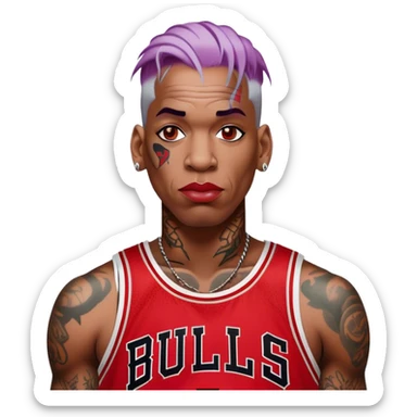 Dennis Rodman Chicago bulls sticker