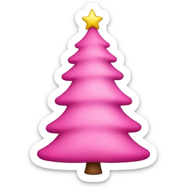 Pink Christmas tree  sticker