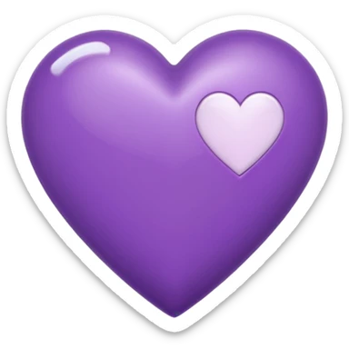 A purple heart with a J in it sticker