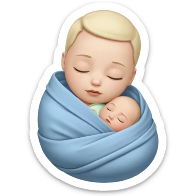 Swaddled baby sticker