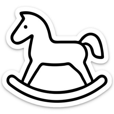 rocking horse toy sticker
