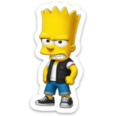 Bart simpson bad boy sticker