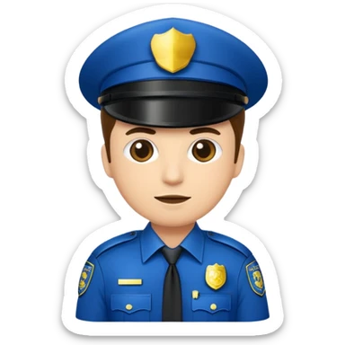 fancy police officer sticker