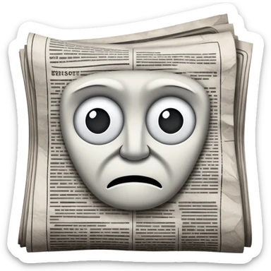 generate realistic detailed news paper sticker
