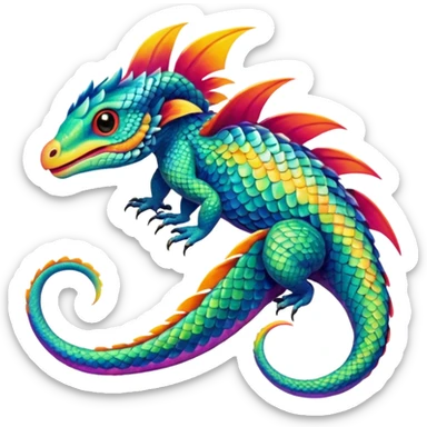 Tropical Exotic Fakémon-fantasy-creature, full body sticker