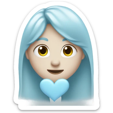 pale blue heart sticker