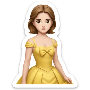 emma watson as belle Cinematic Realistic sticker