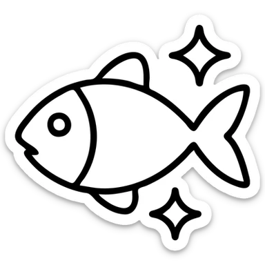 fish with sparkles sticker