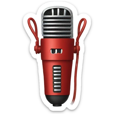 make a red mic with a line on it sticker