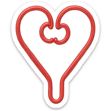 paper clip heart sticker