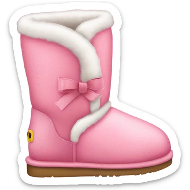 coquette pink Christmas Uggs sticker