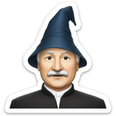 The emoji of President Lukashenko is a wizard sticker