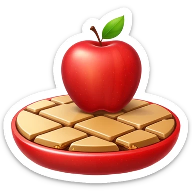 Create an emoji of an energy bar that you can eat. It should look like an apple emoji. sticker