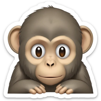 depressed monkey sticker