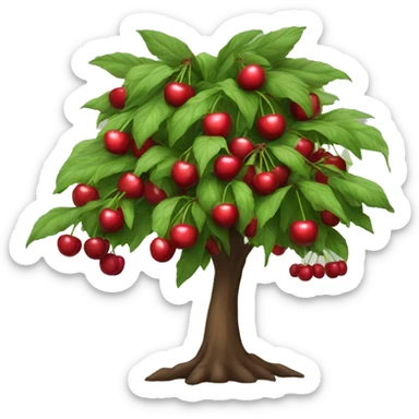 Cherry fruit tree sticker