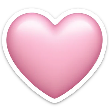 light pink love heart sticker
