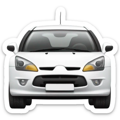 White Citroen GT car  sticker