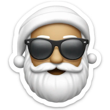 Santa with sunglasses saying yo yo yo sticker