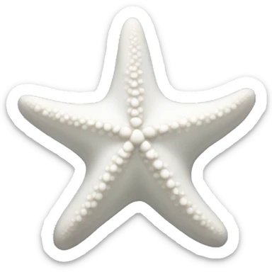 White starfish  sticker