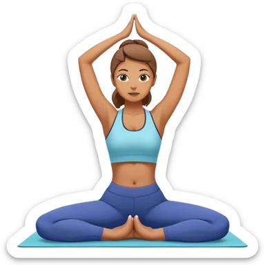 Woman does yoga sticker