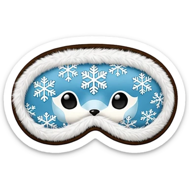cozy winter sleep mask sticker