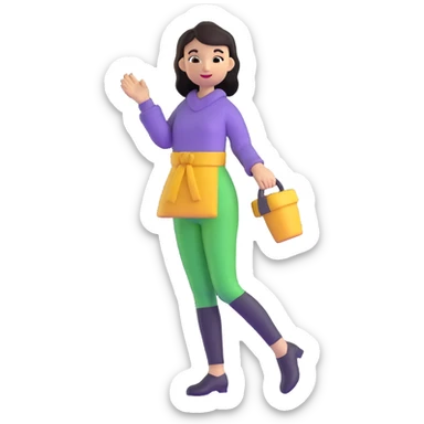 stylish woman sticker