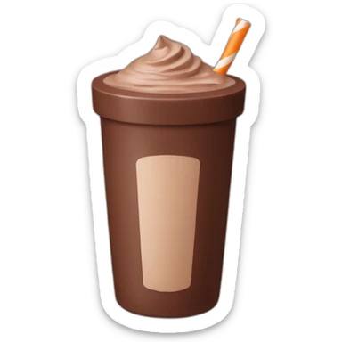 Chocolate protein shake sticker
