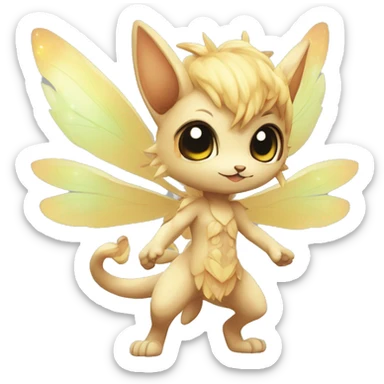 a anthro chibi-style fairy-type Fakémon-hybrid full body sticker