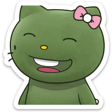 hello kitty laughing  sticker