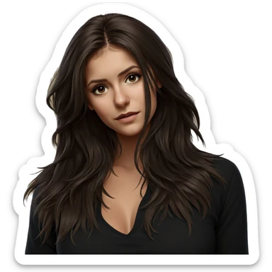 realistic portrait of girl sticker