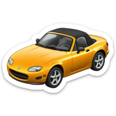 Miata car with open light sticker