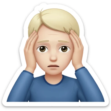 Loser L hand on forehead  sticker