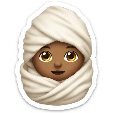 Swaddled baby sticker