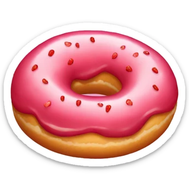 Strawberry donut sticker
