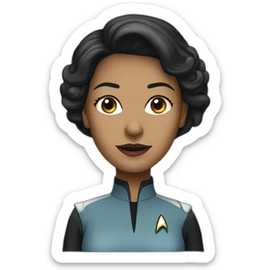 woman over star trek enterprise sticker