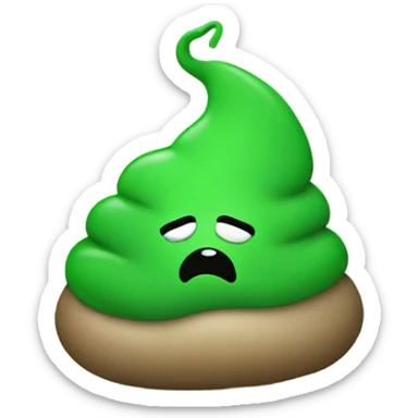 Green poop sticker