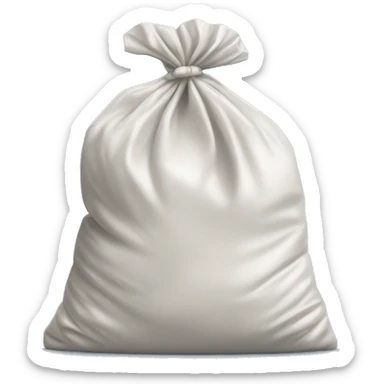 Plastic bag half filled with stuff thrown sticker