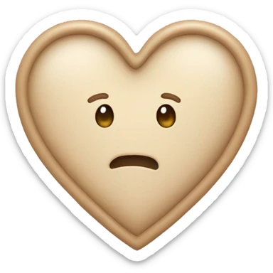 Beige heart sticker