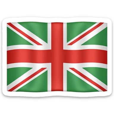 British flag but green colour instead of blue sticker