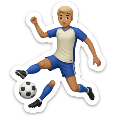 person kicking soccer ball sticker