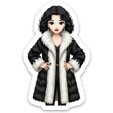 Cruella de vil whole body sticker