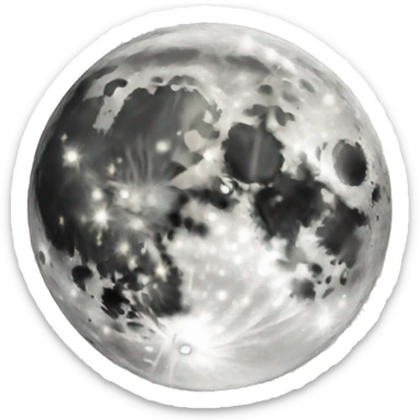 clear moon sticker