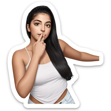 realistic portrait of girl sticker